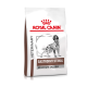 Royal Canin Veterinary Gastrointestinal Moderate Calorie Hundefutterbeutel mit einer Silhouette eines Hundes, der die Verdauungsgesundheit betont.