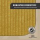 Senfgelbes Cordstoff-Muster mit Banner 'ROBUSTER CORDSTOFF', Siegel '35.000 SCHEUERTOUREN' und Rohrschneider-Logo.