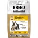 Tüte mit der Aufschrift 'BREED SELECTION' Hundefutter für Französische Bulldogge (FRANZÖSISCHE BULLDOGGE / FRENCH BULLDOG), Adult, 2,5 kg, Single Protein & Grain Free.