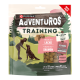 Purina Adventuros Trainingsbeutel mit Lachs-Hundesnacks, 'Reich an Lachs / Riche en Saumon', fettarm, Silhouette von Trainer und Hund