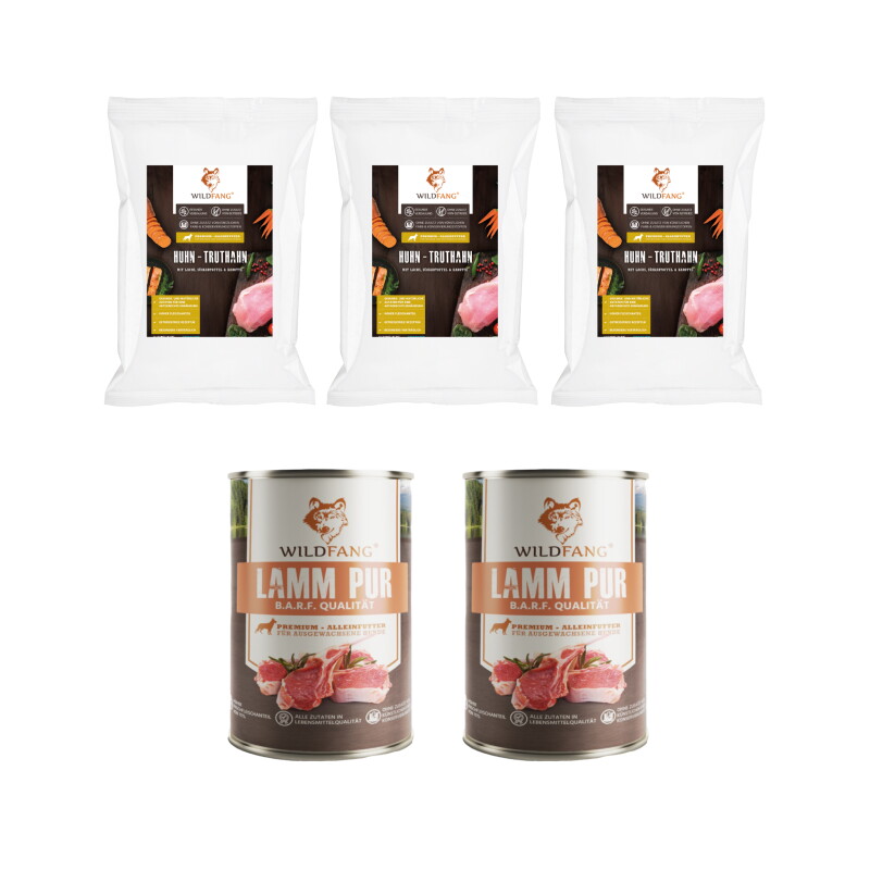 Wildfang Genussbox Junior - Trocken- & Nassfutter Huhn Lamm