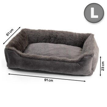 Hundebett MAYFAIR schiefergrau L
