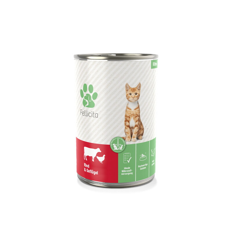 Fellicita Rind & Geflügel für Kitten 6x 400g