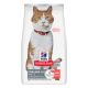 Hill's Science Plan sterilisiertes Katzenfutter (Adult 1–6) mit Lachs; orange-weiße Katze mit rotem Halsband auf der Verpackung.