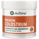 AniForte-Dose mit der Aufschrift 'PREMIUM KOLOSTRUM'; 'Unterstützt das Immunsystem', Hundesilhouette.