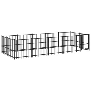 Outdoor Hundezwinger Stahl 4,85 m, 1,935 m, 1 m