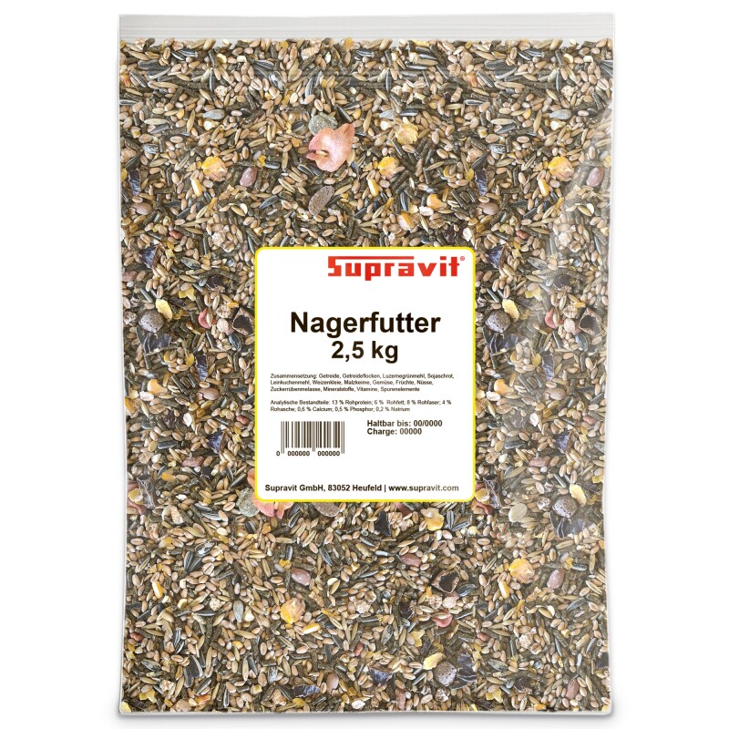 Supravit Nagerfutter - Premium-Alleinfuttermittel für Nager 2,5 kg