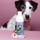Flasche Z-Shampoo für Haustiere mit Inhaltsstoffen: Kokosnussöl, Kamille, Aloe Vera, Schwarzkümmelöl, Algen, grüner Tee, Panthenol und Glycerin.