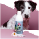 Flasche Z-Shampoo für Haustiere mit Inhaltsstoffen: Kokosnussöl, Kamille, Aloe Vera, Schwarzkümmelöl, Algen, grüner Tee, Panthenol und Glycerin.