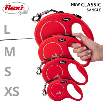 Flexi Laisse New Classic rouge XS, 3 m, 12 kg