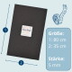 Schwarze GarPet-Haustiermatte mit Logoaufkleber, dargestellt mit deutschem Text "Größe: 1: 80 cm 2: 35 cm" und "Stärke: 5 mm".