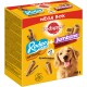 Eine bunte Box mit Pedigree Hundeleckerlis mit Rodeo Duos und Jumbone, die 24 Leckerlis enthält, mit einem Gesamtgewicht von 780 g, mit ernährungsphysiologischen Highlights.