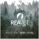 Logo von REAVET Professional über einem nebligen Waldhintergrund, mit dem Text "ENTDECKE DIE WELT SICHER & STILVOLL."