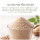Kundenbewertung mit einer Bewertung von 4,8/5 für ein Haustierprodukt, das die Wirksamkeit von Flohpulver für zwei Katzen mit Verdauungsproblemen bespricht.