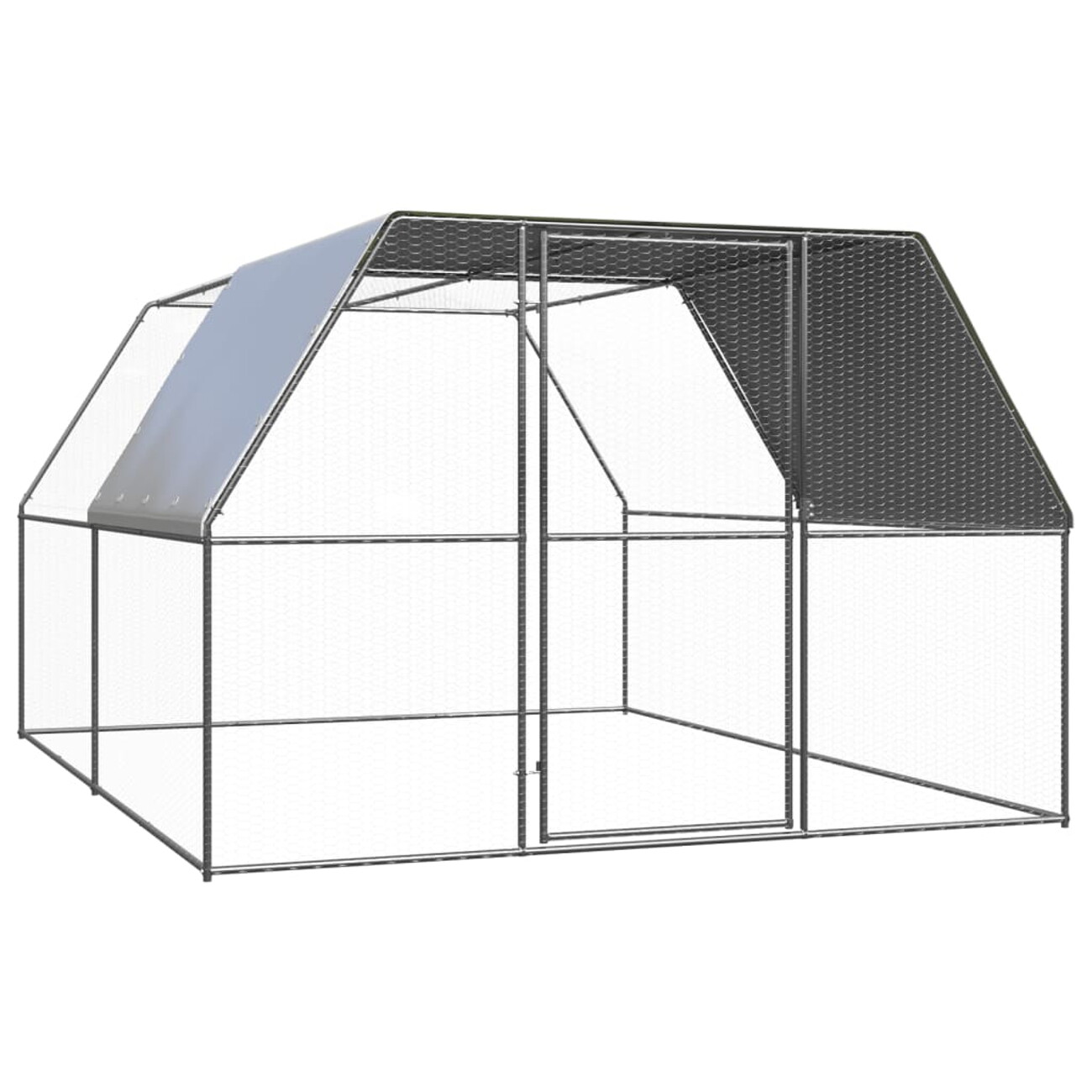 VidaXL Hühnerkäfig mit Teilüberdachung 3 m, 4 m, 2 m - Image 1