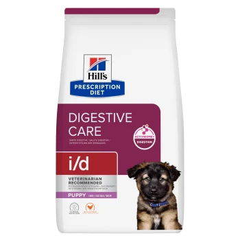 Hill's Prescription Diet Digestive Care i/d Puppy Hundefutterbeutel mit ActivBiome+ Verdauung und Hähnchengeschmack.