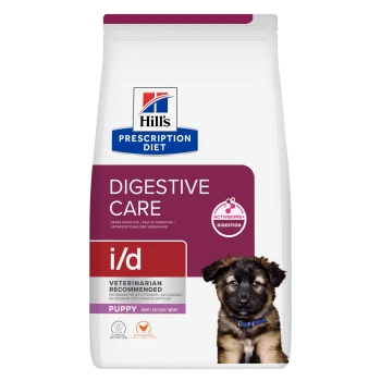 Hill's Prescription Diet Digestive Care i/d Puppy Hundefutterbeutel mit ActivBiome+ Verdauung und Hähnchengeschmack.