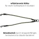 Tau Doppelleine für 2 Hunde - dehnbar und verhedderungsfrei grün L