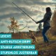 Eine Person im Freien mit einem Hund an der Leine. Text: "LEICHT, ANTI-RUTSCH GRIFF, STABILE ARRETIERUNG, STUFENLOS JUSTIERBAR."