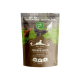 Eine Tüte Irish Pure Haustierfutter für Senioren, mit Freilandhuhn, Gemüse und Algen, das 53% Fleisch und 47% pflanzliche Zutaten hervorhebt.