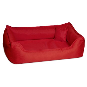 DONALD ORTHO Hundebett Anti Haar M L XL XXL 80 100 120 150cm dunkelrot 1,2 m, 25 cm, 90 cm