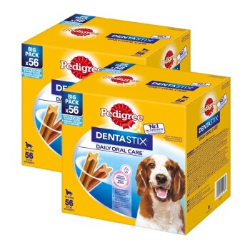 Zahnpflege Dentastix Multipack für mittelgroße Hunde 2x56 Stück
