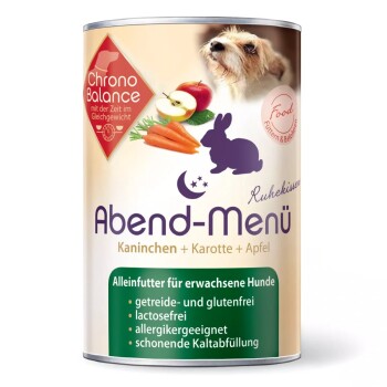 Abend-Menü Kaninchen mit Karotte und Apfel 400 g