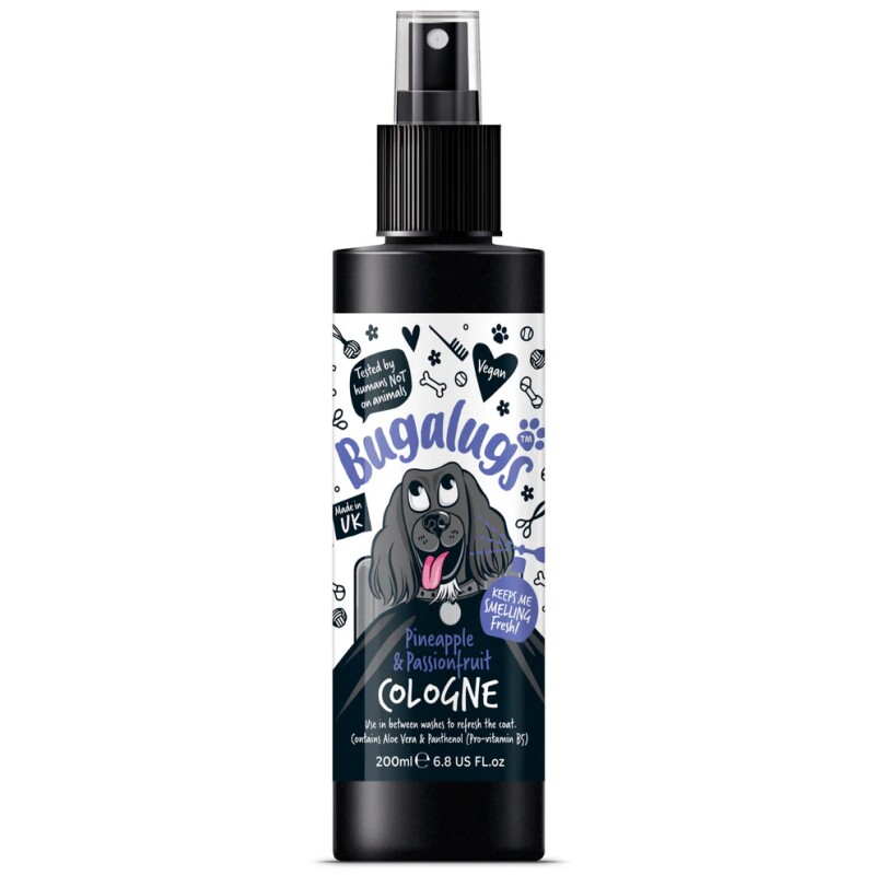 Bugalugs Hundeparfüm Passionsfrucht Ananas Exotischer Duft mit Aloe Vera & Pro-Vitamin B5 – Vegan & pH-neutral