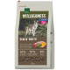 Real Nature WILDERNESS Black Earth Hundefutterbeutel mit Wolfbild; Adult Maxi >25 kg; 65% Fleisch, 35% Obst/Gemüse; 12 kg.