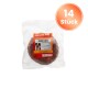 Miracle Dog Snacks Donut Ente Hundesnack in transparenter Verpackung mit Etikett und orangefarbenem Kreis mit der Aufschrift „14 Stück“.