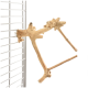 Natürlicher Holzvogelstange, die an einem Metallkäfig befestigt ist, mit mehreren Ästen zum Klettern und Ausruhen.