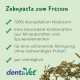Zahnpasta zum Fressen, 100% Ascophyllum Nodosum, spezielle Mineralstoffkombination, sanfte Reinigung, gut verträglich, dentavet Logo.