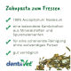 Zahnpasta zum Fressen, 100% Ascophyllum Nodosum, spezielle Mineralstoffkombination, sanfte Reinigung, gut verträglich, dentavet Logo.