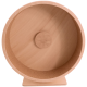 Holz-Laufrad für kleine Haustiere, mit einem glatten Inneren und einer runden Basis, entworfen für sicheres Laufen.