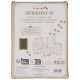 Verpackung des Pfotenabdruck-Sets mit dem Titel "In love with Pfotenabdruck-Set", mit Anweisungen in mehreren Sprachen und Pfotenabdruckgrafiken.