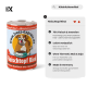 Dose Fress-Express Hundefutter mit der Aufschrift „Fleischtopf Rind“, Cartoon-Hund, „www.fress-express.de“ und Infofeld mit der Angabe „70% Fleisch & Innereien“