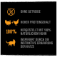 Bild, das getreidefreies, proteinreiches Haustierfutter bewirbt, hergestellt aus 100% natürlichem Huhn, inspiriert von der instinktiven Ernährung von Katzen.