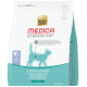 Sac de nourriture hypoallergénique pour chat Select Gold Medica Veterinary Diet 2,5 kg, silhouette de chat turquoise et icône 'Avec poisson et riz'.
