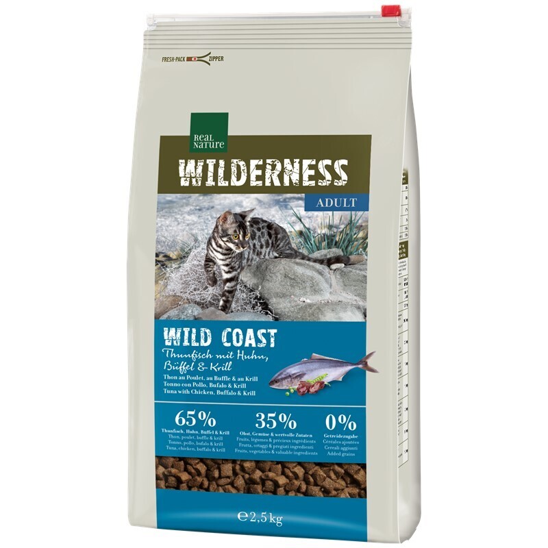 REAL NATURE WILDERNESS Wild Coast Adult Thon au poulet, buffle et krill 2,5 kg