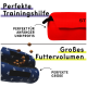 Rote 'ST'-Tasche und blaue Tasche mit Anker-Muster; perfektes Trainingshilfsmittel für alle Niveaus mit großem Füllvolumen und idealer Größe.