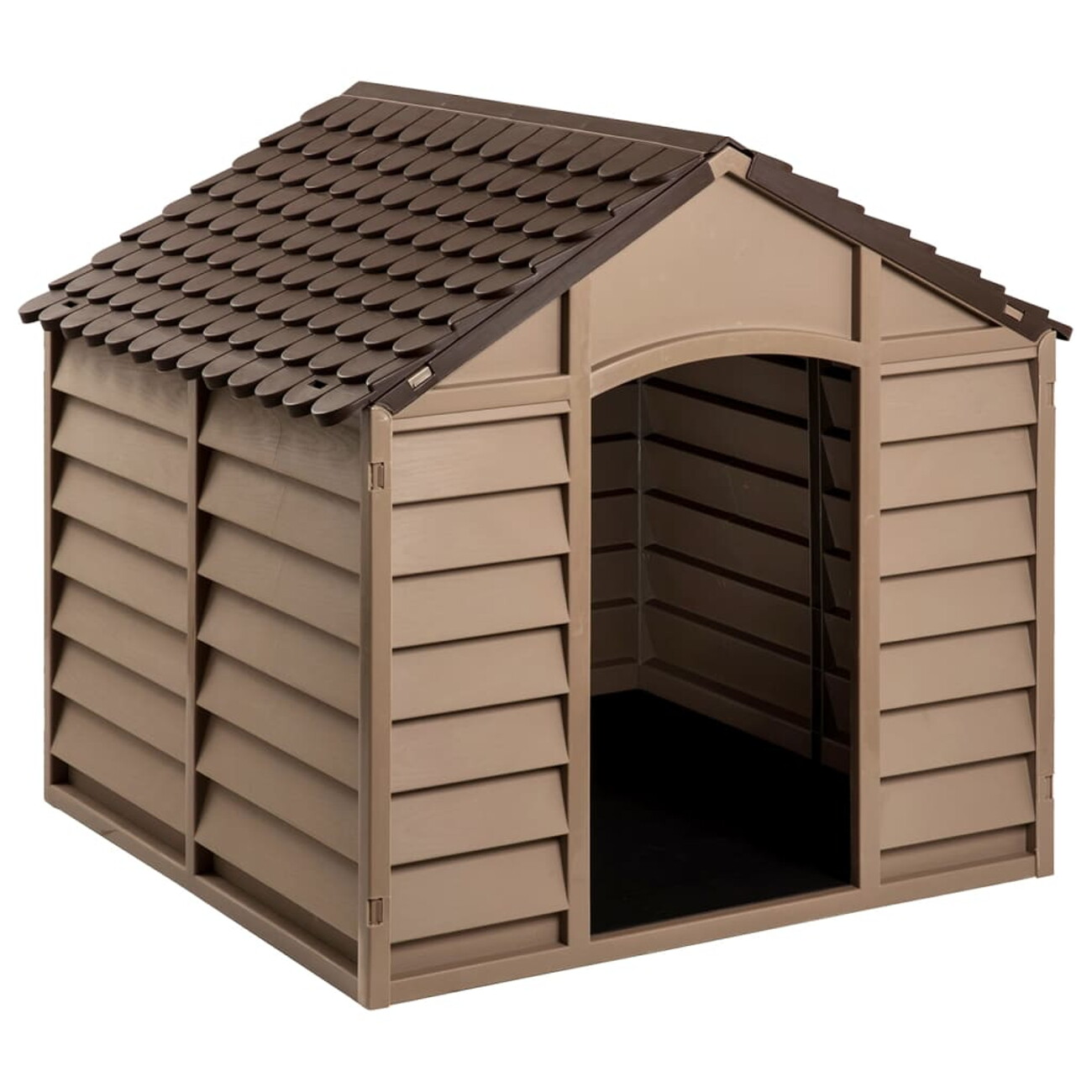 Braun Vidaxl Dog House Brown 86X84x82 Cm Polypropylene - Bild 2