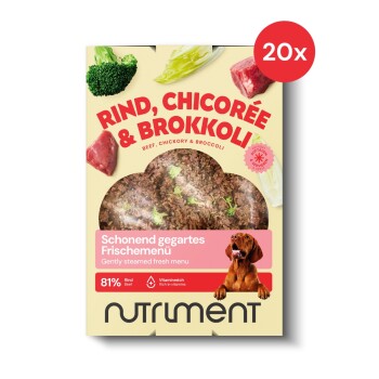 Schonend gegartes Frischemenü Rind, Chicorée & Brokkoli 20x400 g
