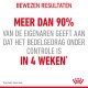 Afbeelding ter promotie van huisdiergedragscontrole, met de mededeling "Meer dan 90% van de eigenaren meldt dat het gedrag binnen 4 weken onder controle is," met het Royal Canin-logo.