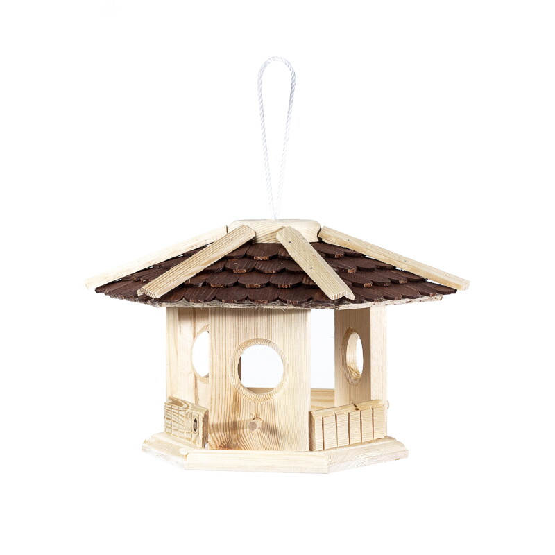 Erdtmann's Vogelhaus Schindeldach, zum Aufhängen, 37x37x25cm
