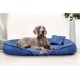 ® XENIA - Orthopädisches Hundebett / Hundesofa blau 1,45 m, 20 cm, 1,05 m