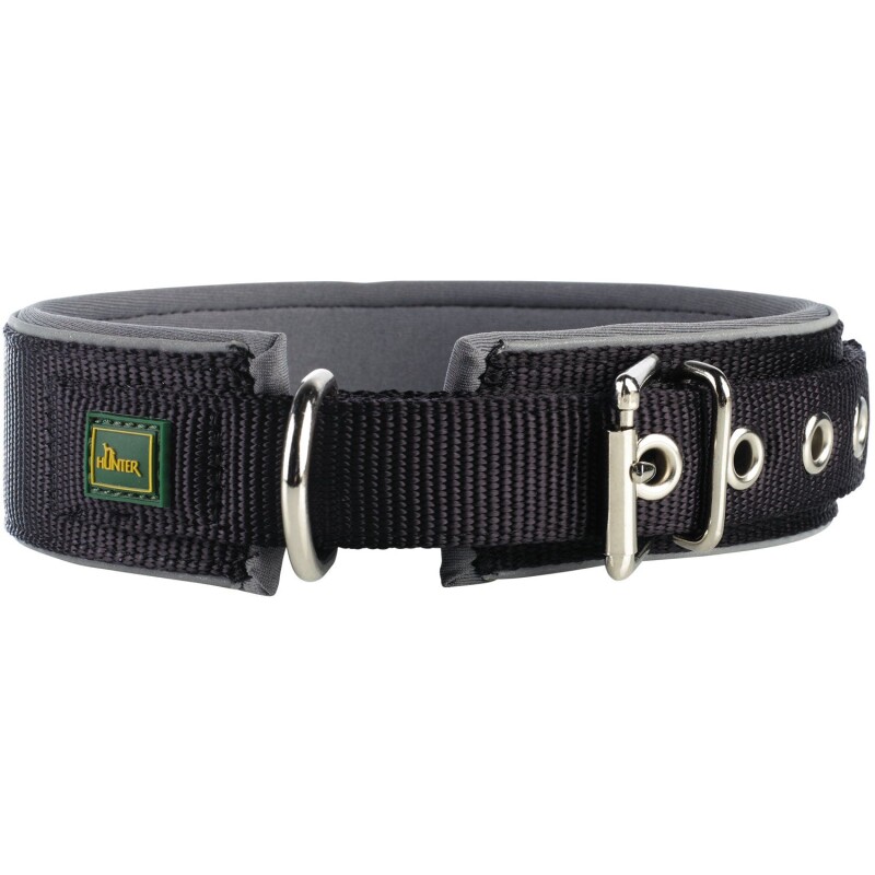 Hunter Halsband Neopren Reflect Schwarz/ Grau 50 Cm
