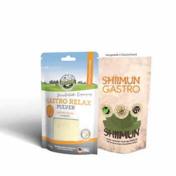 Bellfor Sparset für Hunde mit Verdauungsproblemen - Gastro Relax Pulver 80g + Shiimun Gastro Pulver 50g