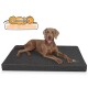 orthopädische Hundematte Palomino aus laser-gestepptem Kunstleder schwarz XXL