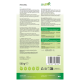 Rückseite der Stiefel 'FENCHEL' Pferdefutterverpackung mit Fenchel-Produktinformationen, mehrsprachigem Text, 500 g, Strichcode