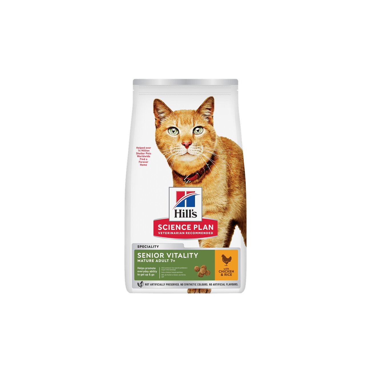 Hill's Science Plan Trockenfutter Katze, Mature Adult, Senior Vitality, mit Huhn 1,5 kg